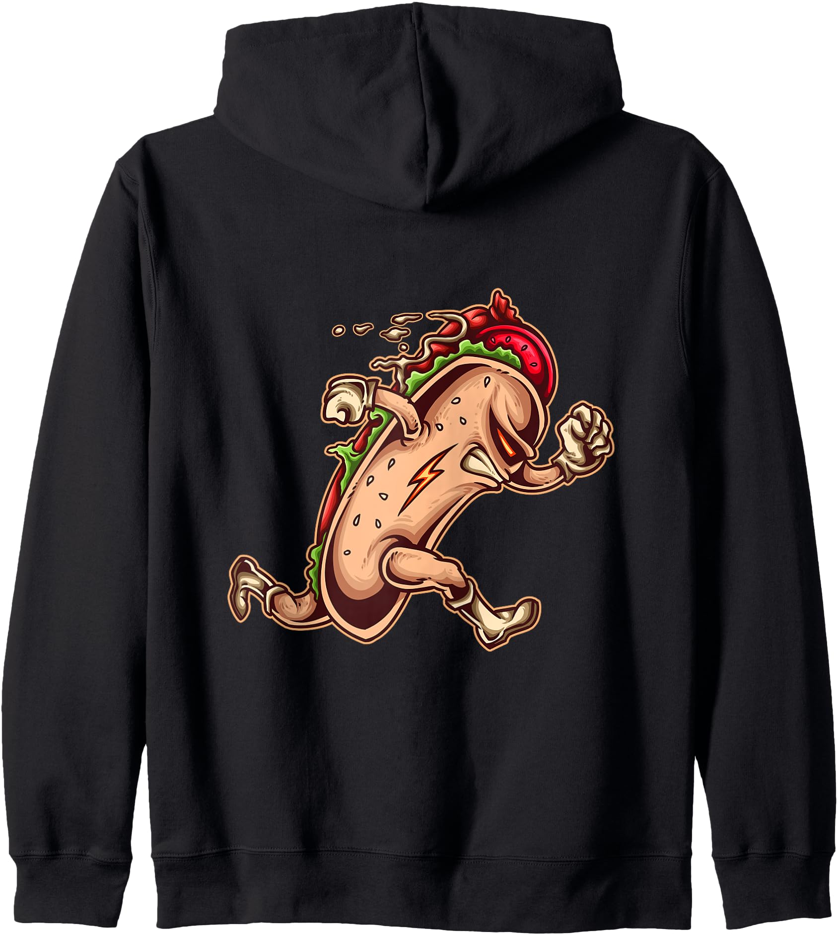 Hot Dog Hero Funny Character Zip Hoodie