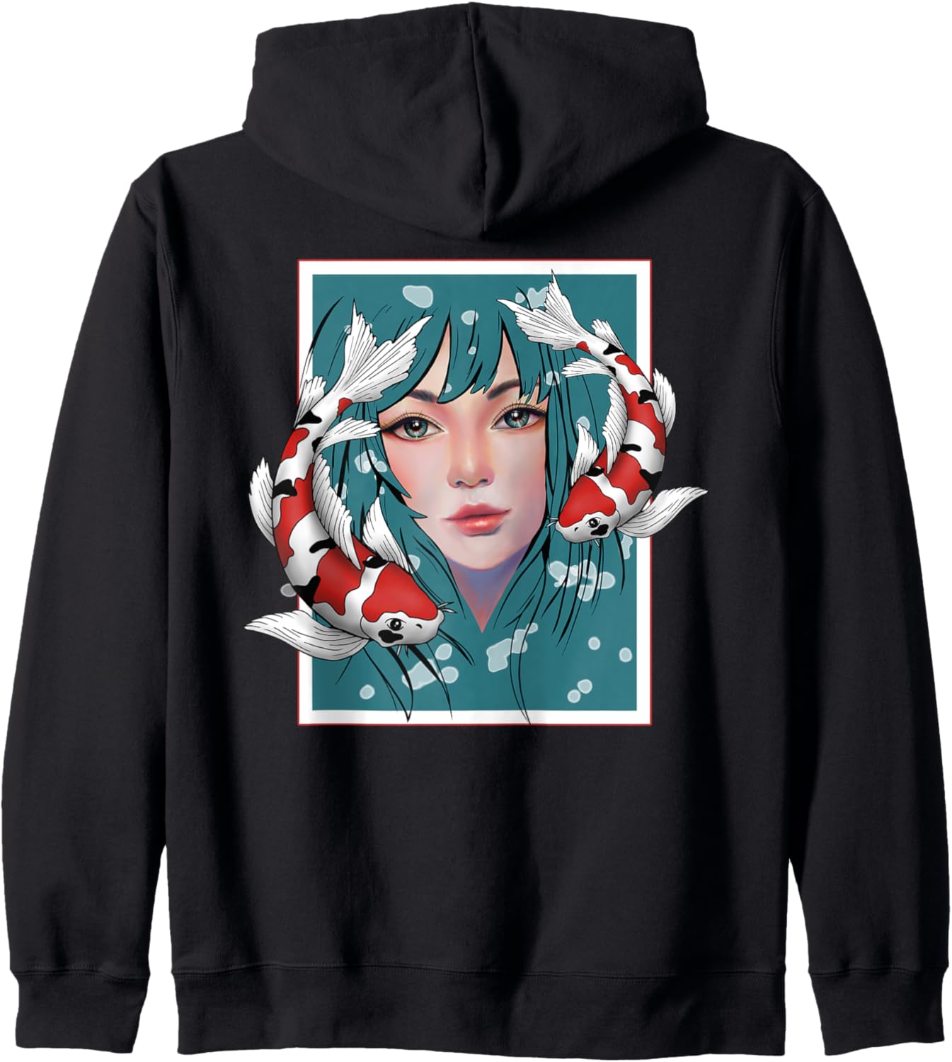 Otaku Manga Girl Japanese Koi Anime Girl Hoodie