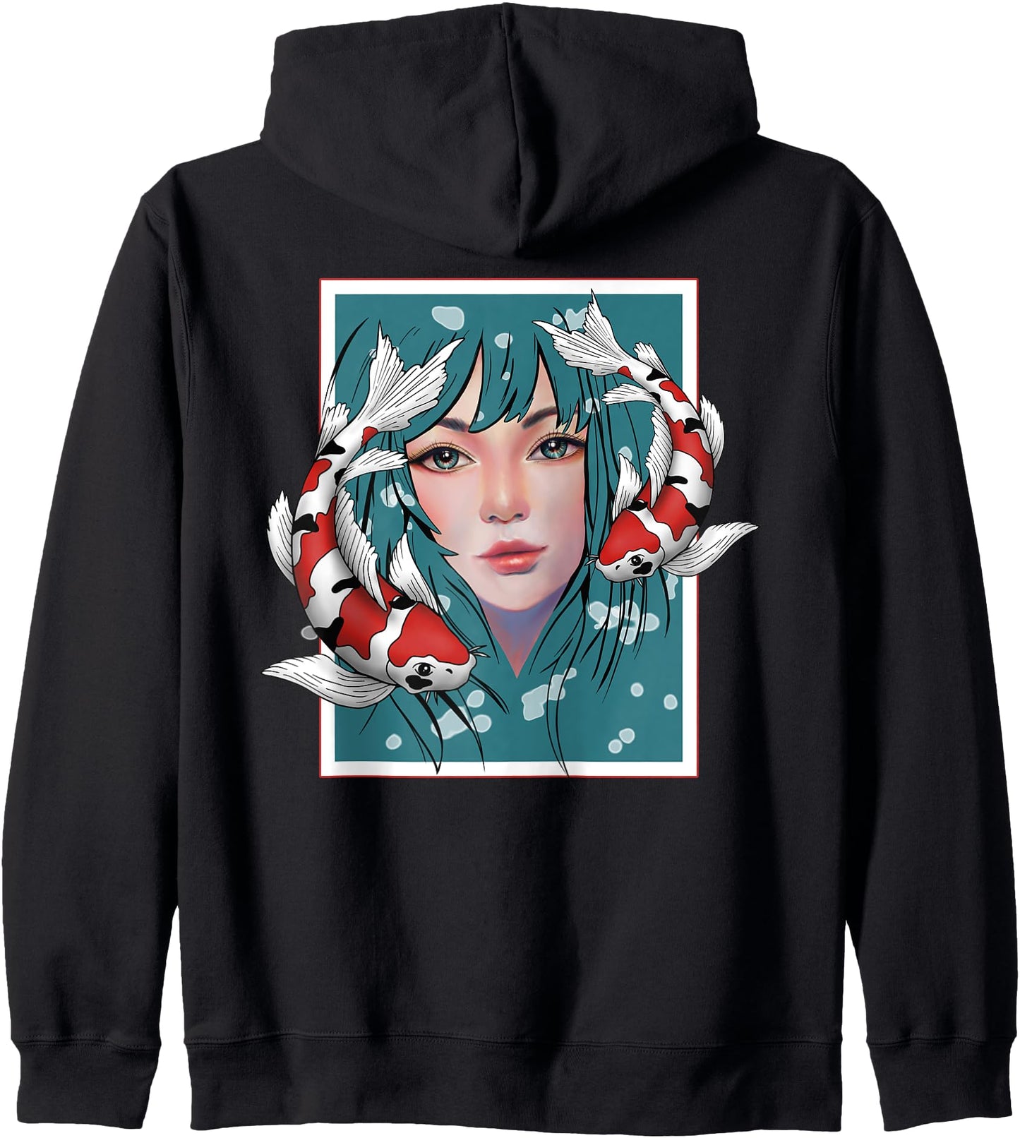 Otaku Manga Girl Japanese Koi Anime Girl Hoodie