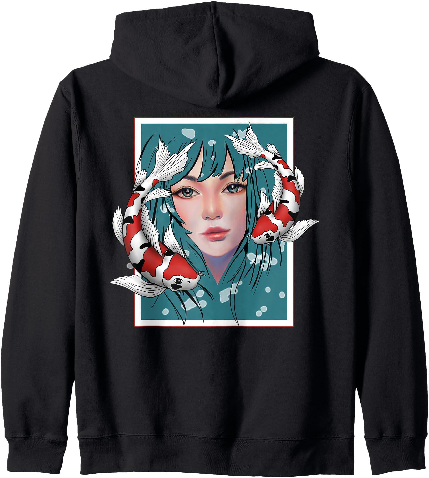 Otaku Manga Girl Japanese Koi Anime Girl Hoodie