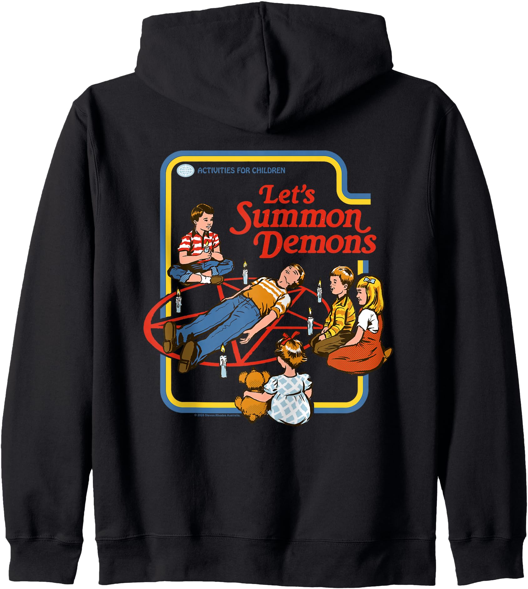 Lets Summon Demons Occult Retro Vintage Funny Adult Humor Zip Hoodie