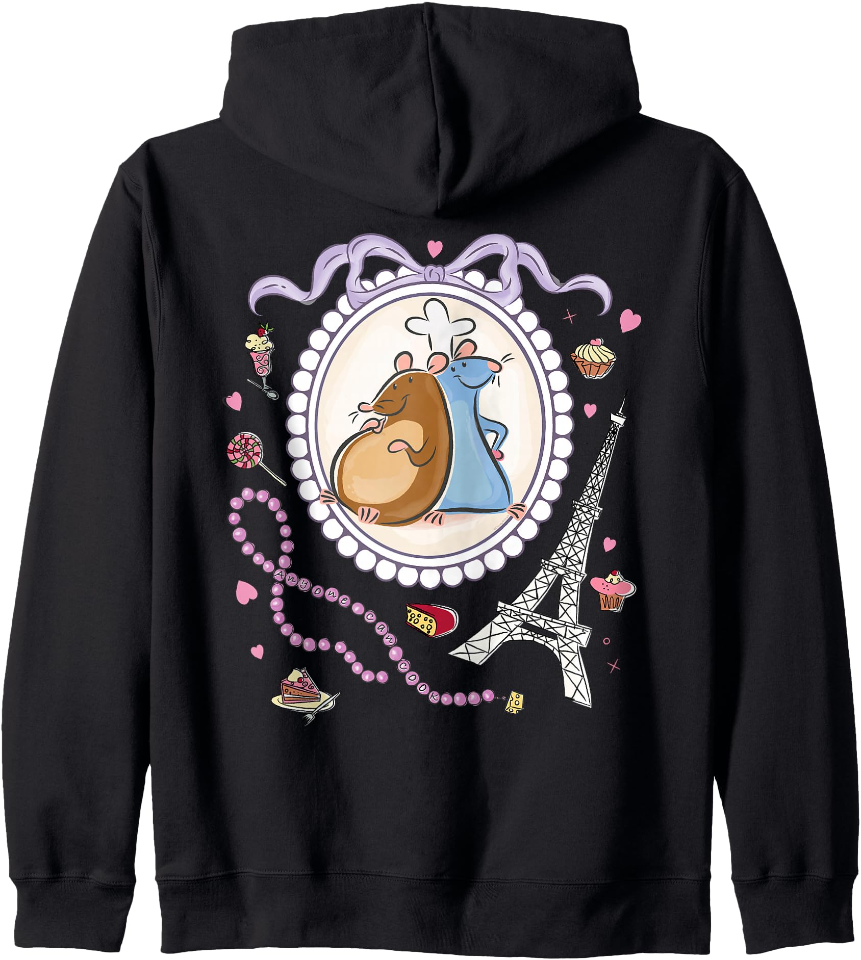 Disney and Pixar's Ratatouille Remy & Emile Coquette Style Zip Hoodie