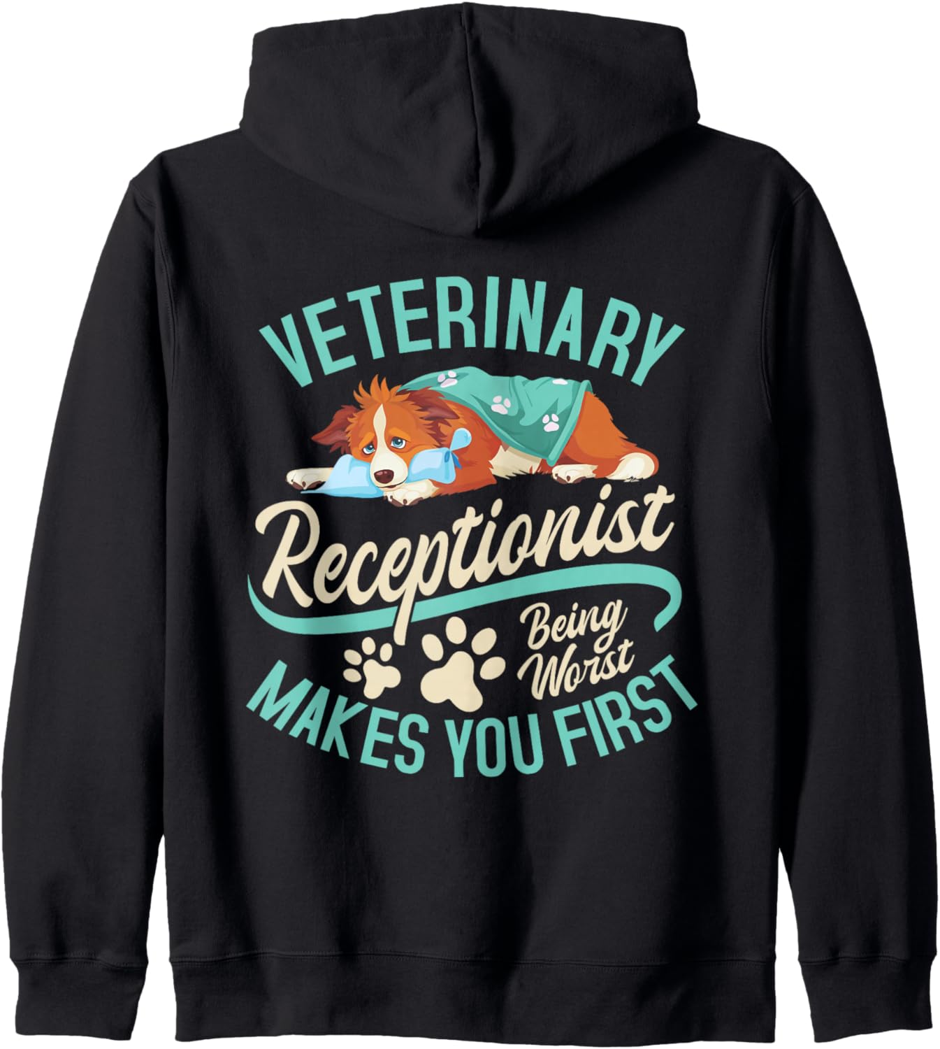 Veteinary Assistant Week Vet Tech Medicine Vet Receptionist Zip Hoodie