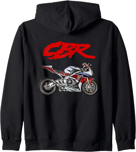 CBR,Motorcycle,Motorbike,Road Racing,Biker,Sportsbike,CBR Zip Hoodie