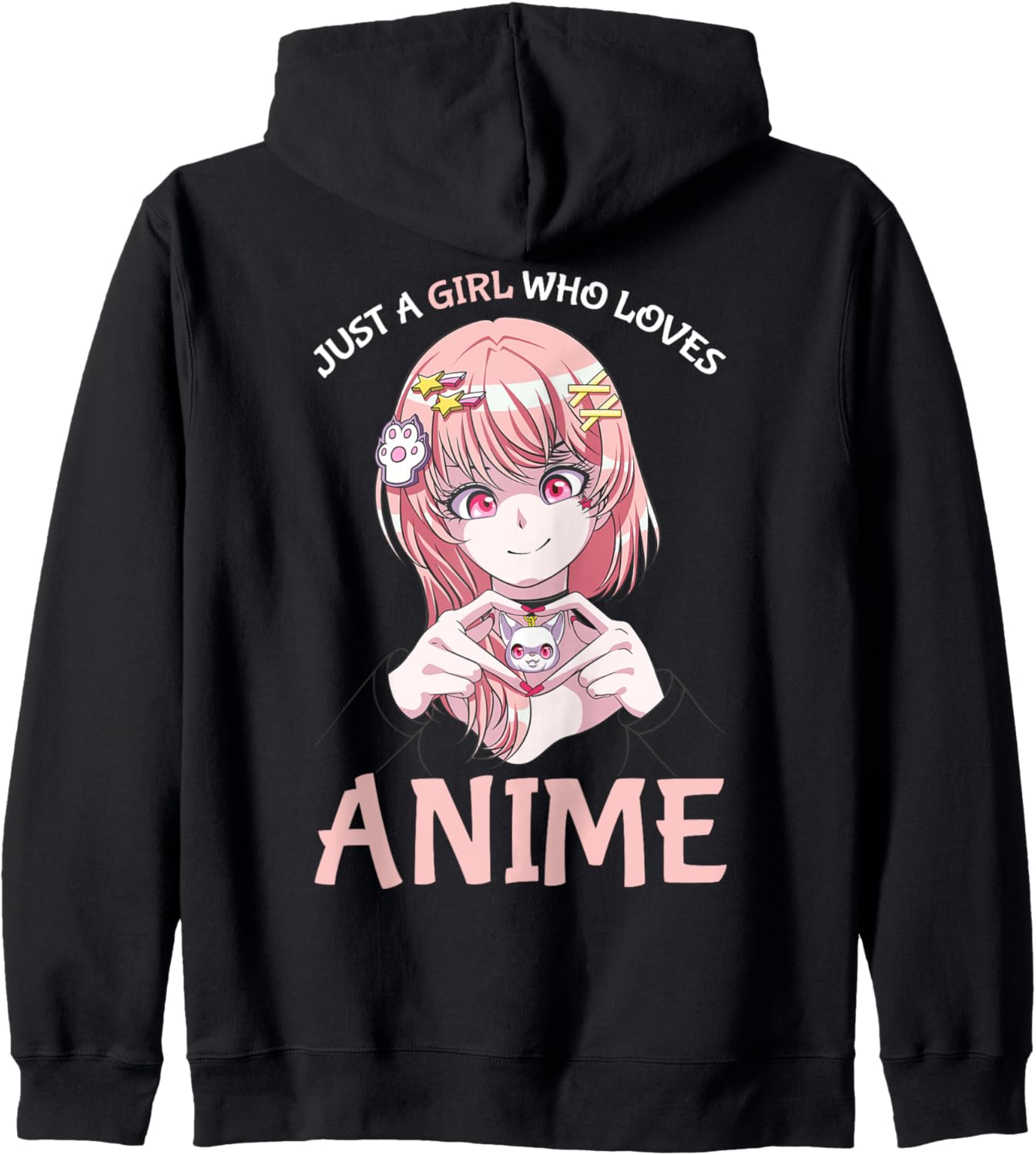 Just A Girl Who Loves Anime Merch Stuff Teenage Girls Zip Hoodie