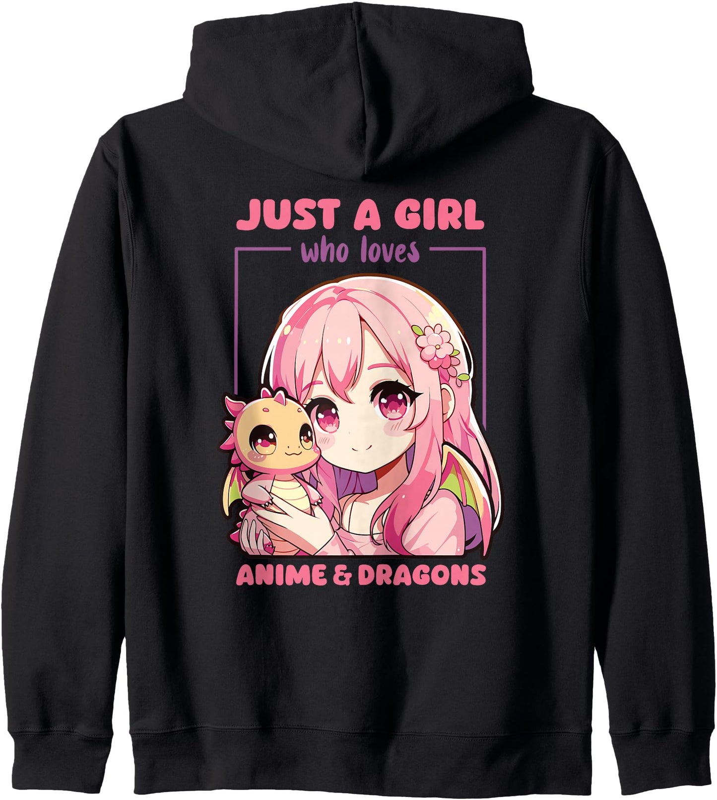Anime Girl Kawaii Dragon Anime Lover Hoodie
