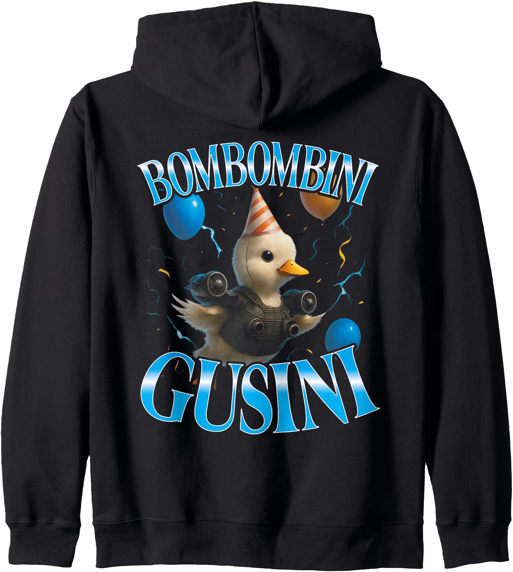 Surreal Italian Brainrot Meme Bombombini Gusini Birthday Zip Hoodie