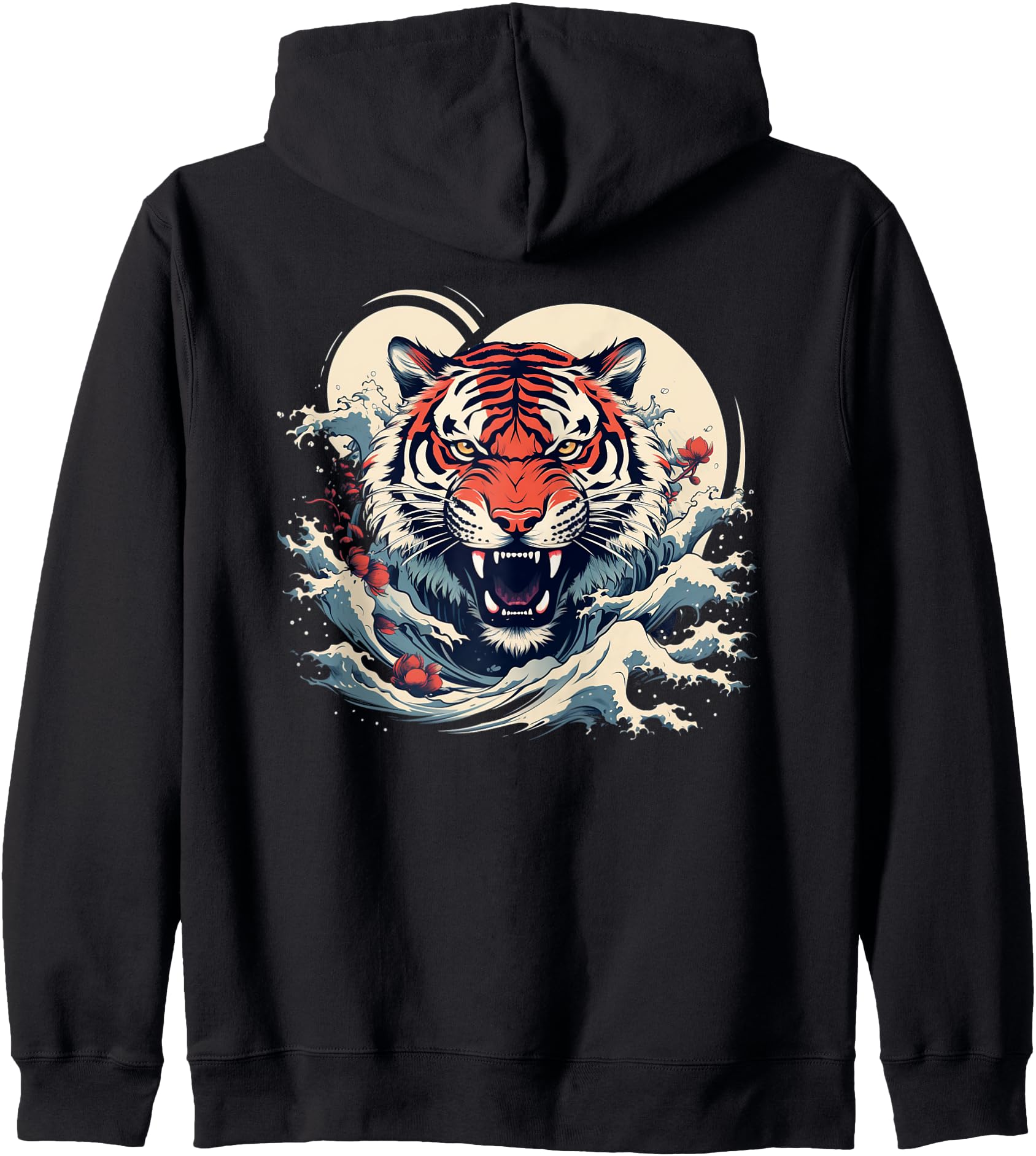 Nice japanese Tiger Face for Boys and Girls Zip Hoodie