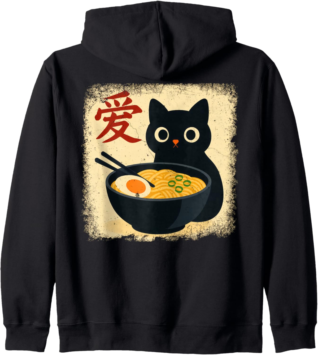 Funny Cat Ramen Graphic Japanese Kawaii Manga Anime Hoodie