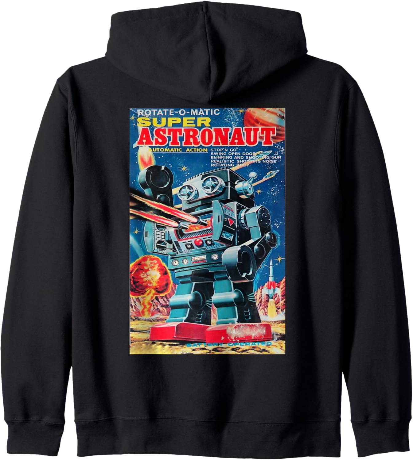 Vintage Graphic Super Astronaut Robot Retro Old Japanese Toy Premium Hoodie