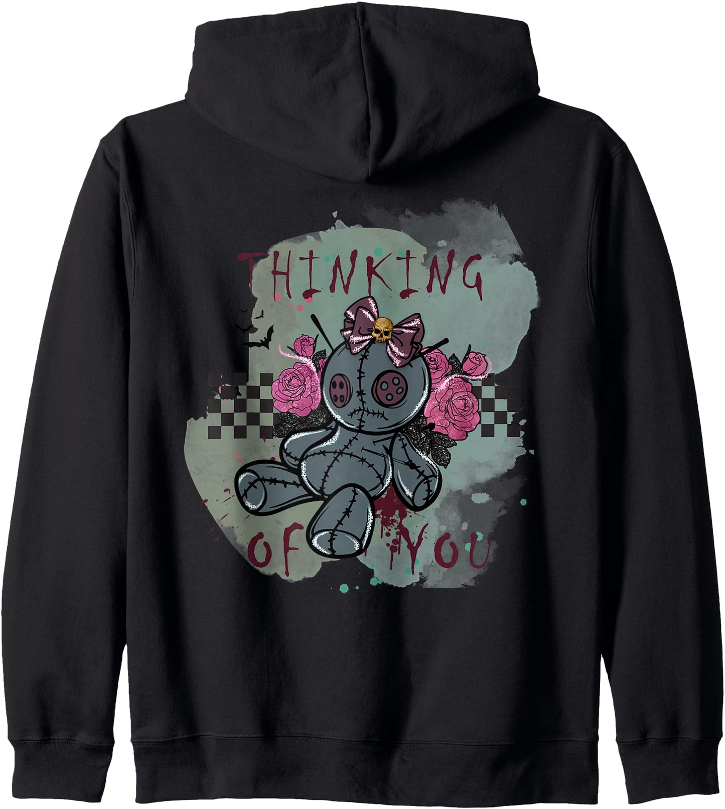 HALLOWEEN THINKING OF YOU VOODOO DOLL FUN WITCHY WOMEN'S Zip Hoodie