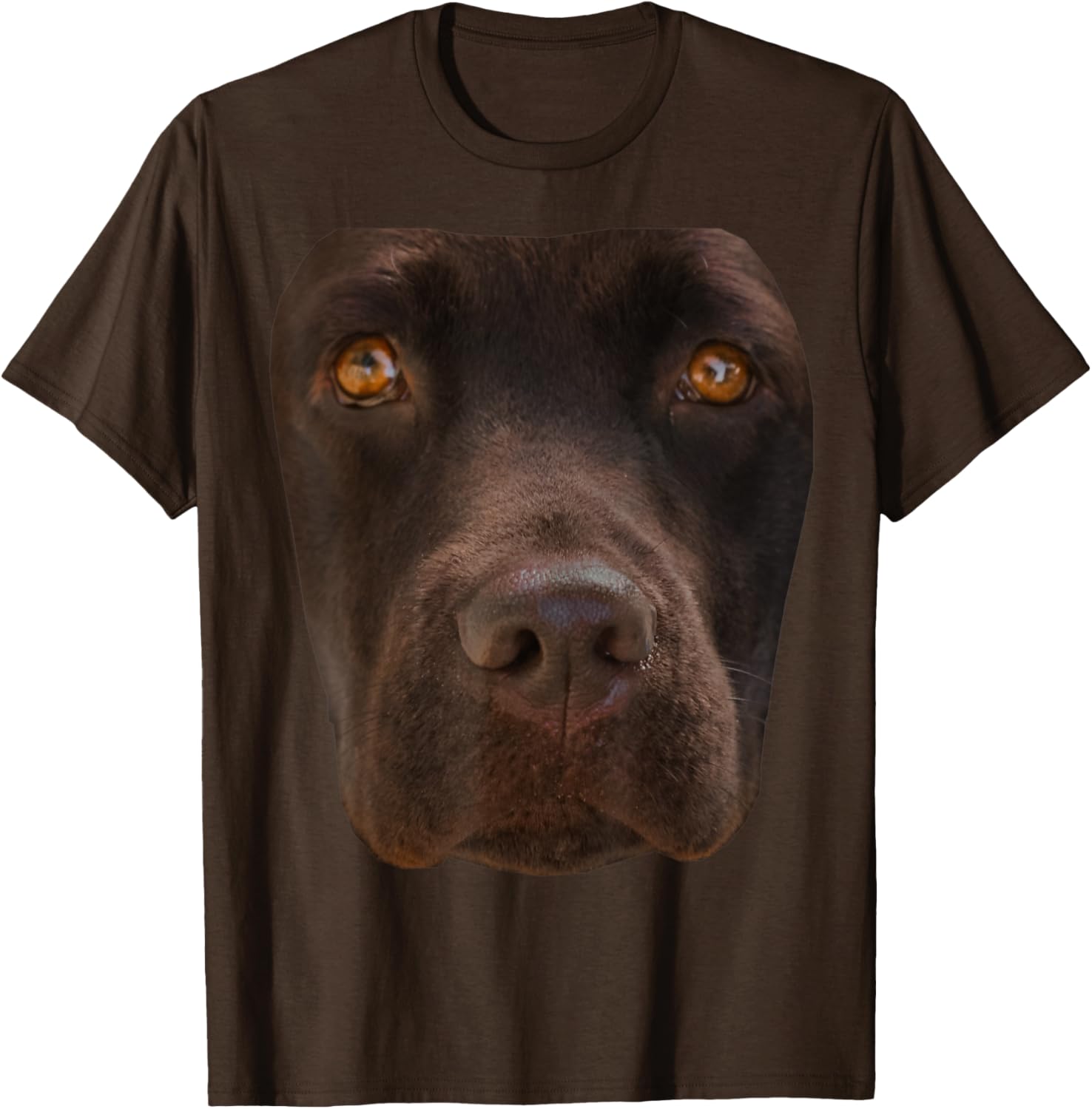 Chocolate Lab Lovers Dark Brown Dog Face Costume T-Shirt for Men Women Kids