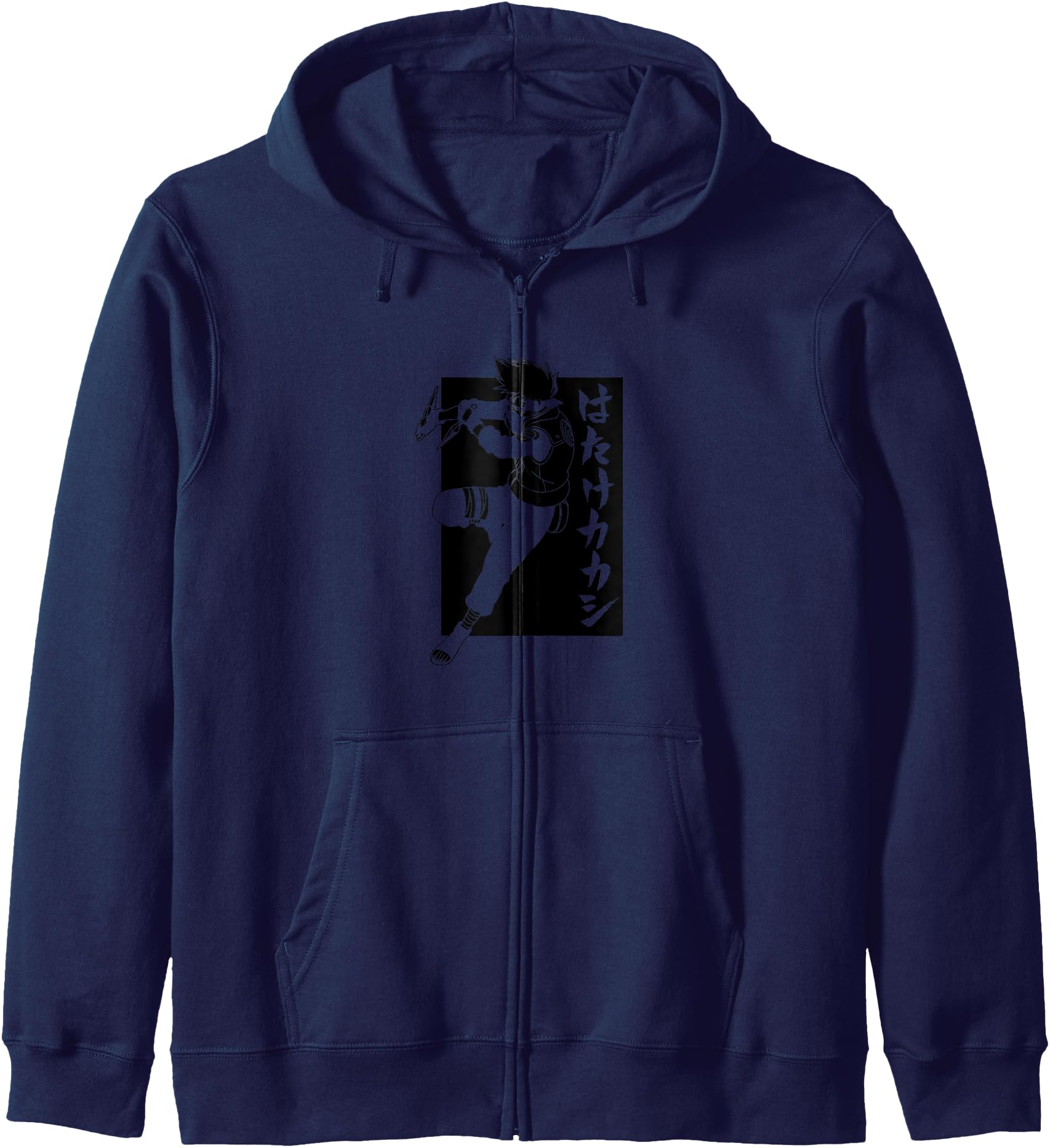 Naruto Shippuden Kakashi with Vertical Kanji Anime Hoodie