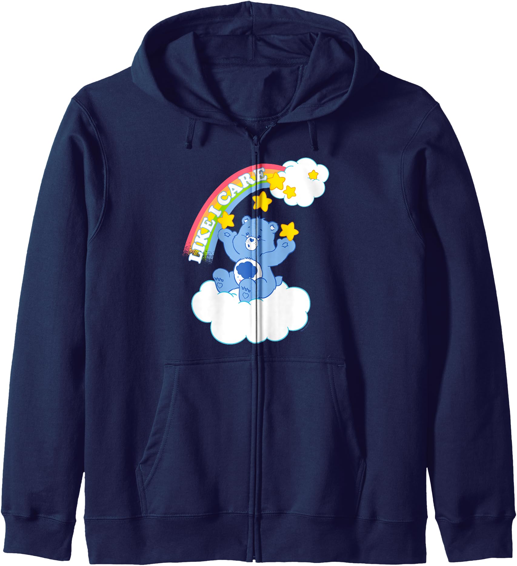 Care Bears Grumpy Bear Like I Care Sassy Rainbow Portrait Zip Hoodie