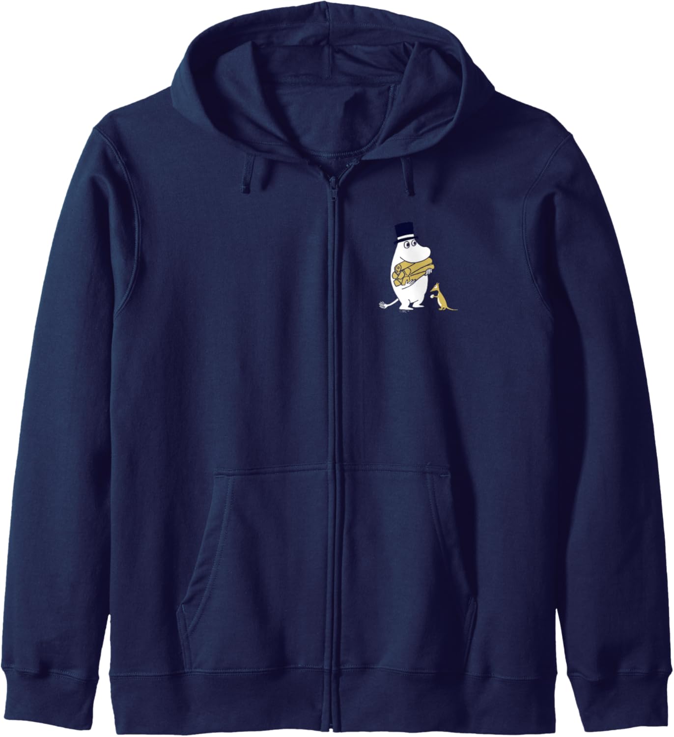 Moomin Moominpappa Carrying Logs Winter Zip Hoodie