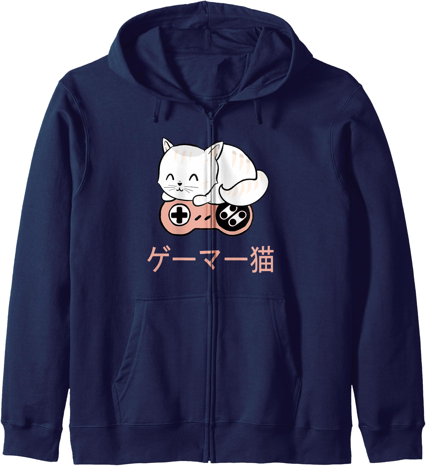 Cute Pink Gamer Cat Kawaii Japan Inspired For Anime Fans Hoodie