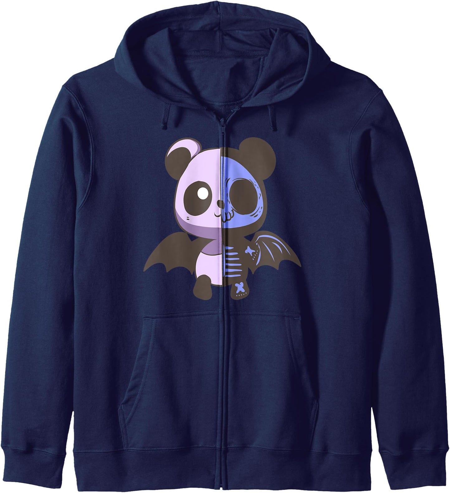 Panda Bat Skull Skeleton - Cute Pastel Goth Kawaii Anime Hoodie