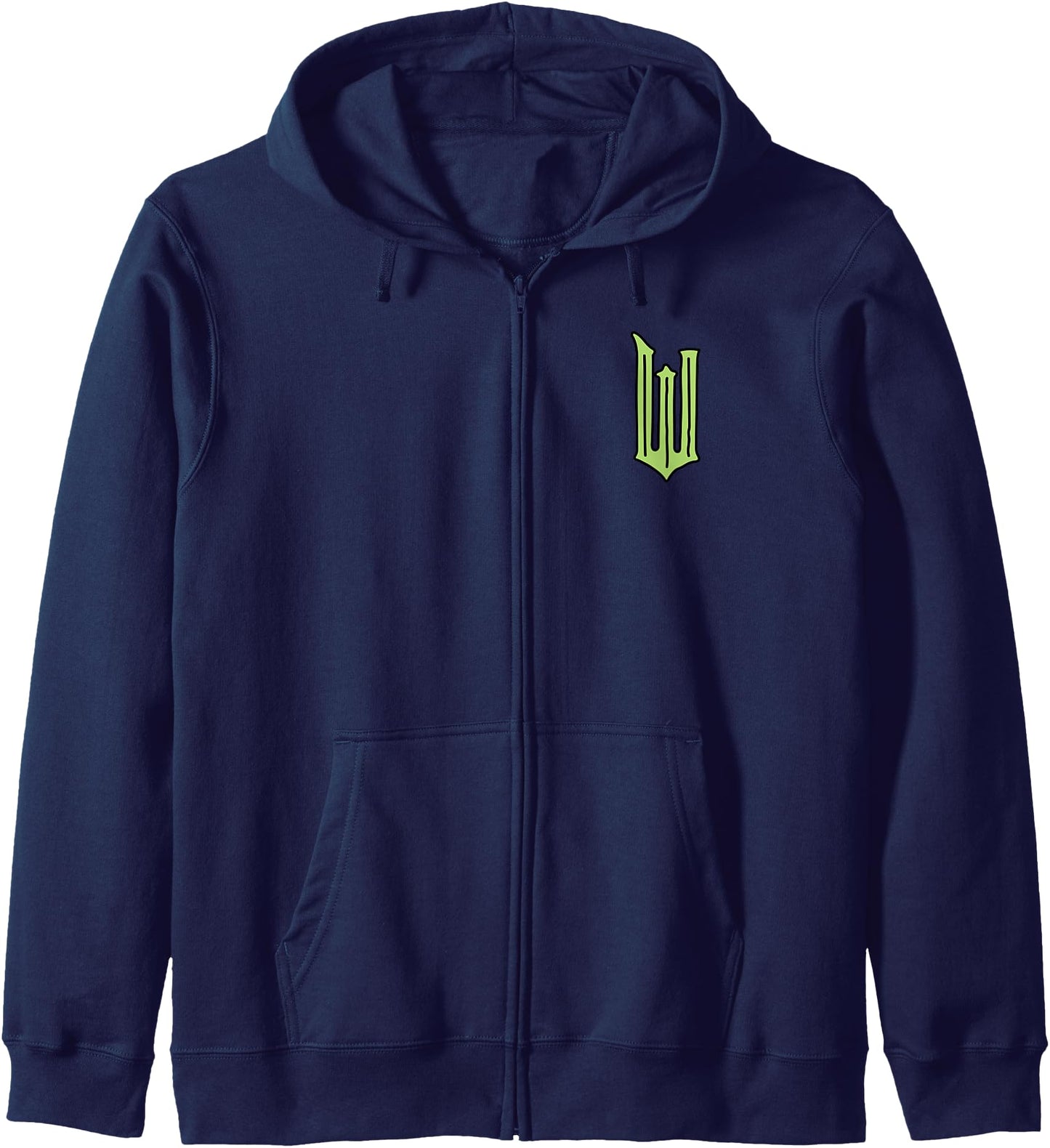 Wicked Logo Elphaba Daydreaming Playful Cartoon Style Zip Hoodie