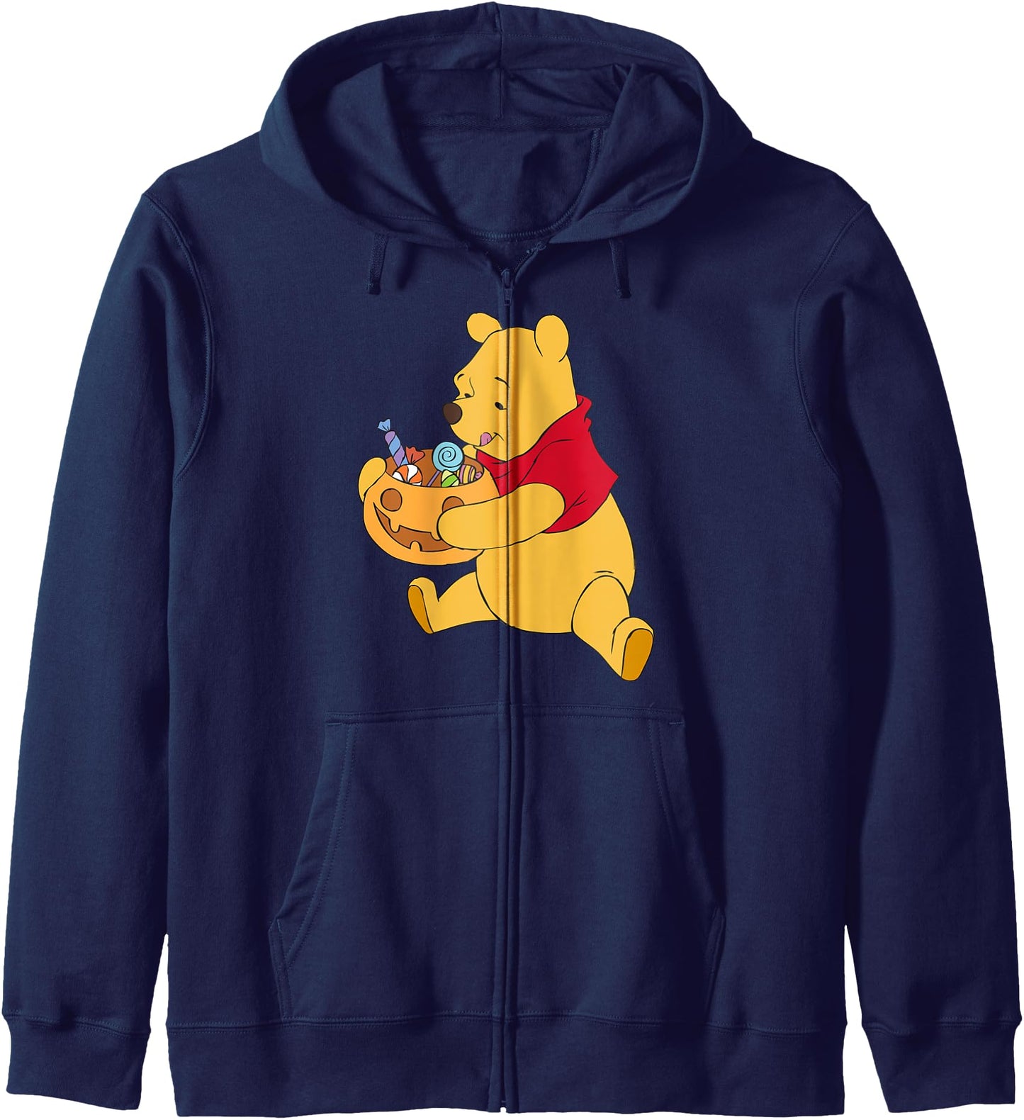 Disney Winnie The Pooh Halloween Trick Or Treat Logo Zip Hoodie