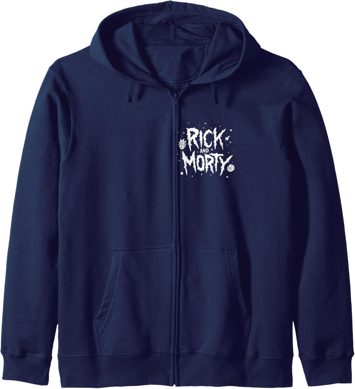 Rick and Morty Rick and morty B&W spaceship styleized Zip Hoodie