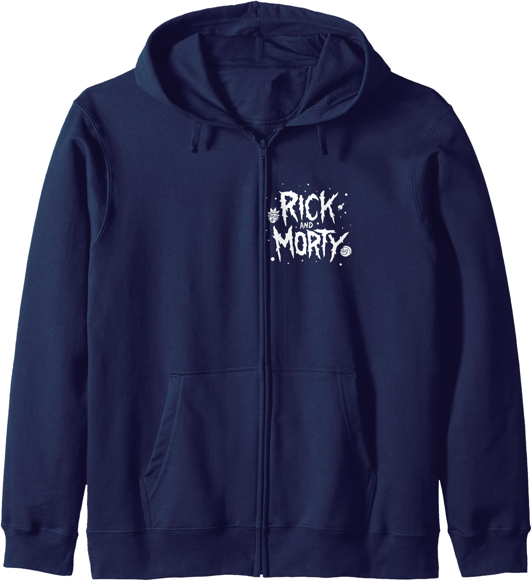 Rick and Morty Rick and morty B&W spaceship styleized Zip Hoodie