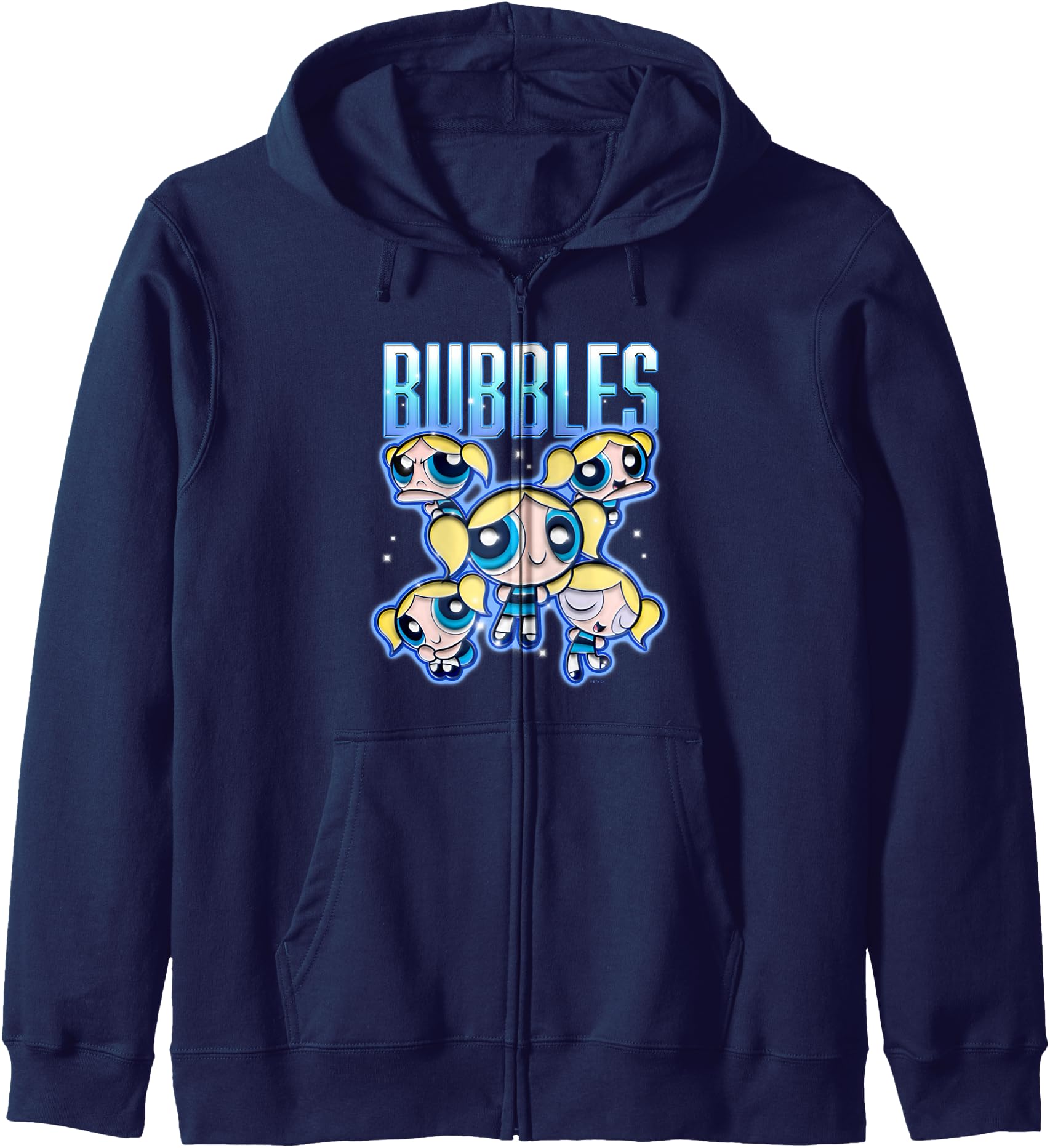 The Powerpuff Girls Bubbles Chrome Multi Pose Zip Hoodie
