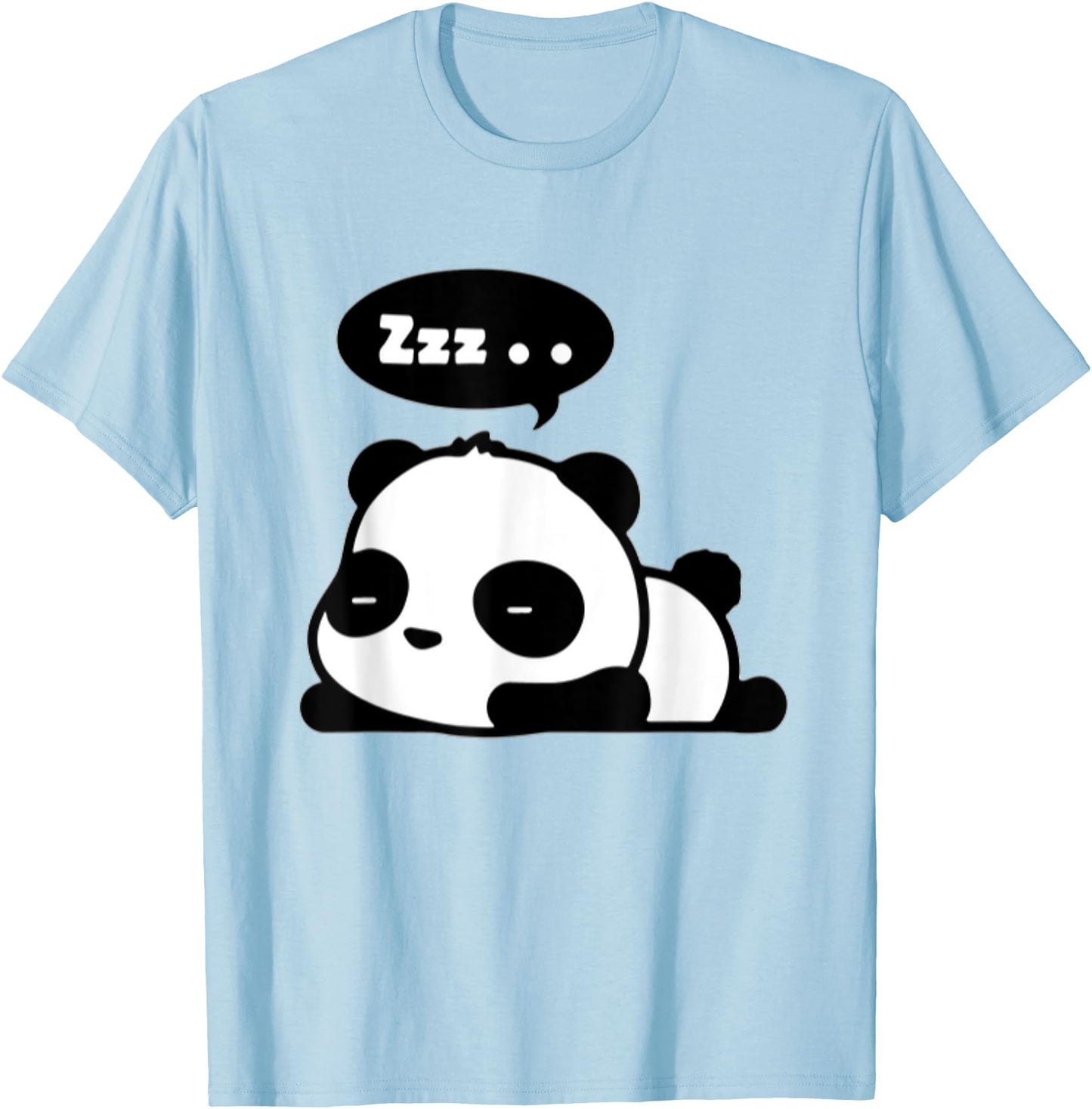 Sleeping Panda T-Shirt Adorable Cute Panda Cartoon Zzz Tee