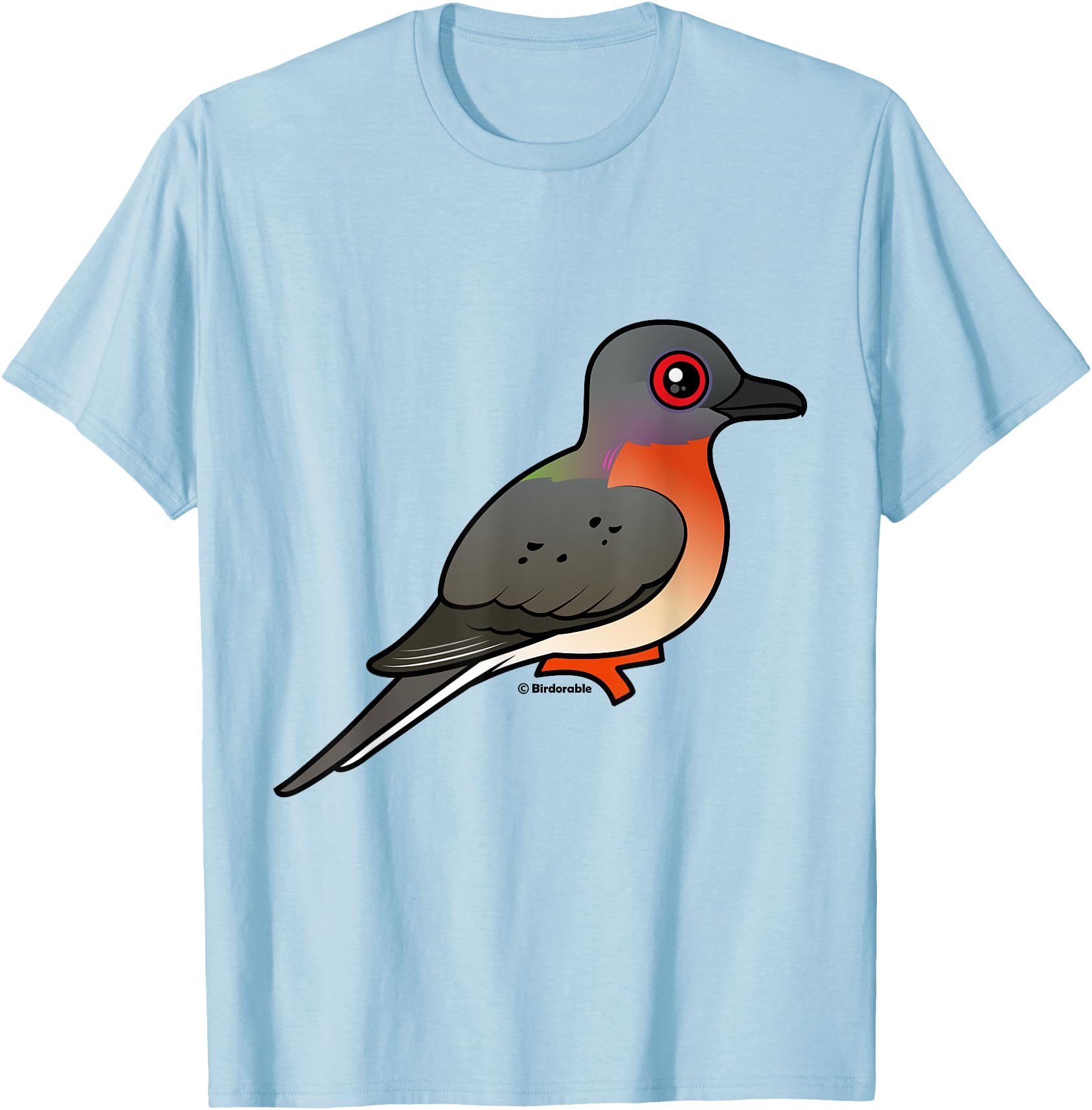 Cute Cartoon Passenger Pigeon Bird Symbol of Extinction