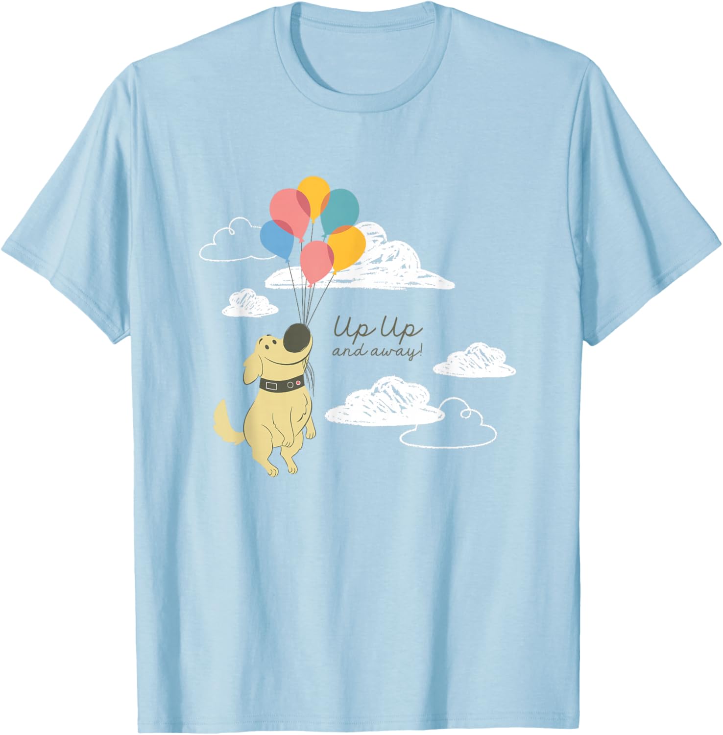 Disney Pixar Up Cute Dug Up Up And Away! Big Chest Logo