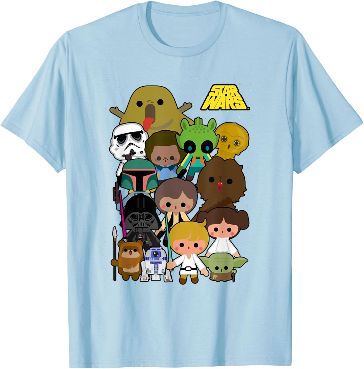 Star Wars Cute Cartoon Character Group Kawaii T-Shirt