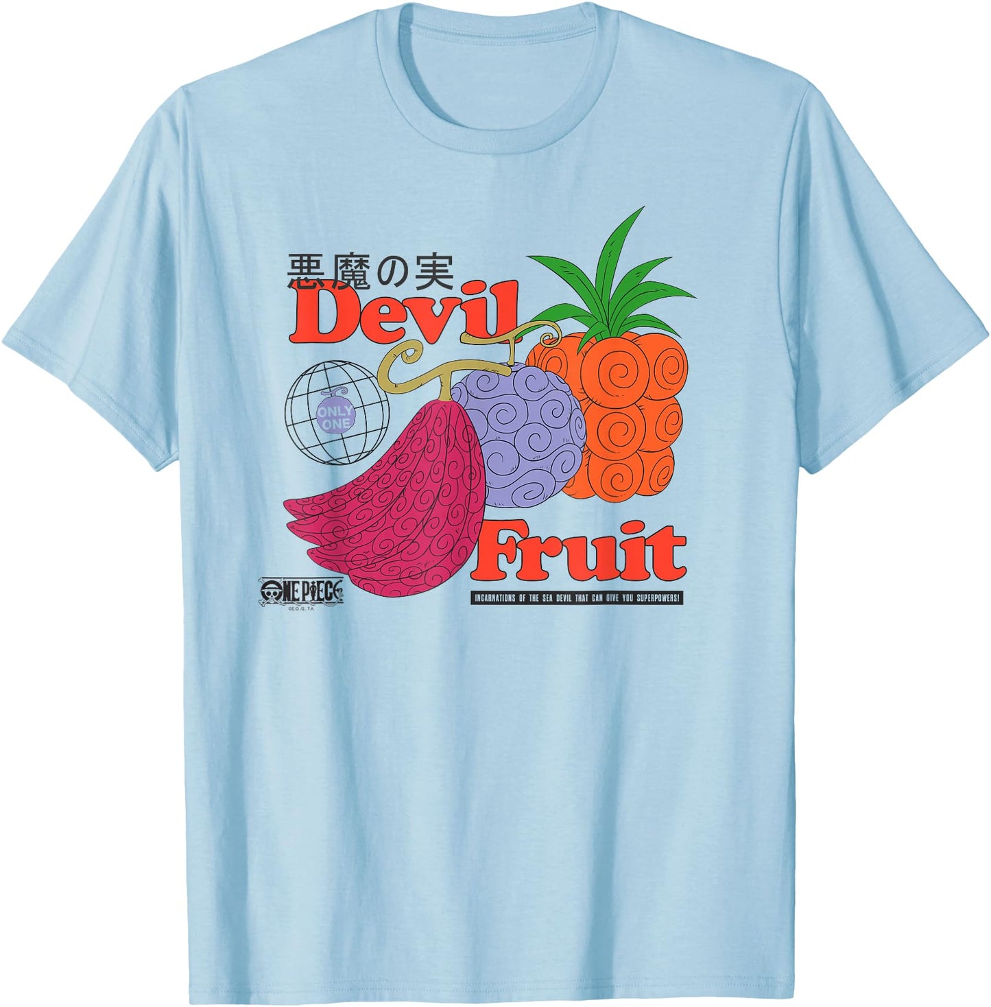 One Piece Anime Vintage Devil Fruit Ad with Kanji