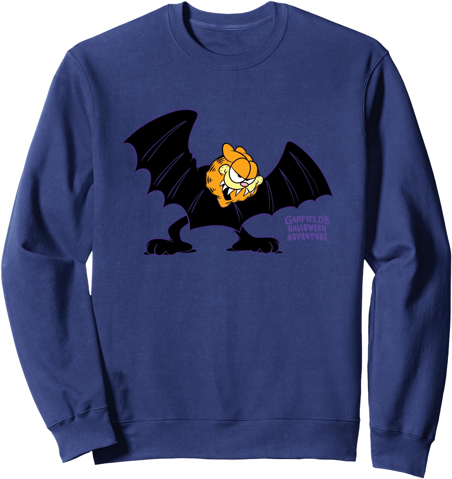 Garfield Spooky Bat Costume Halloween Cartoon Cat Sweatshirt