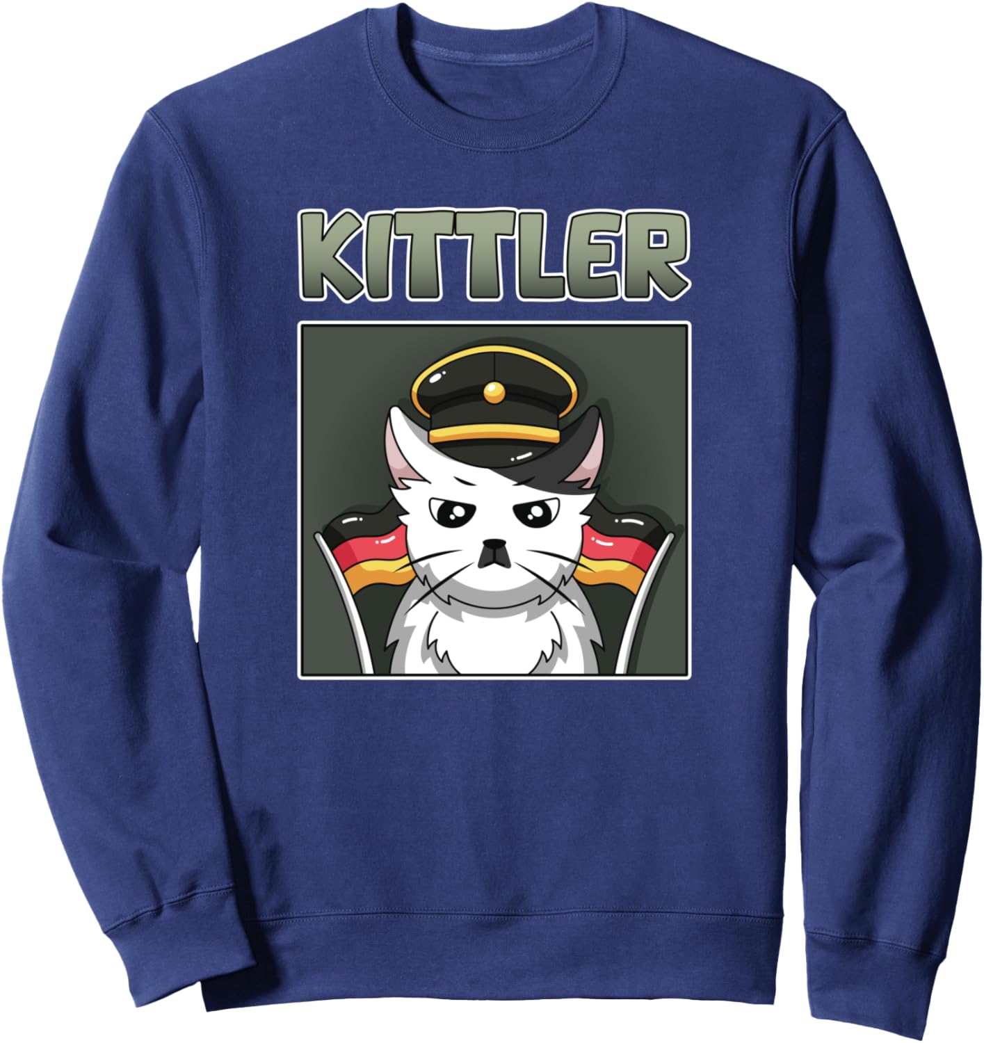 Kittler Cat Cool Grumpy Animal Viral Cartoon Kawaii Tee Sweatshirt