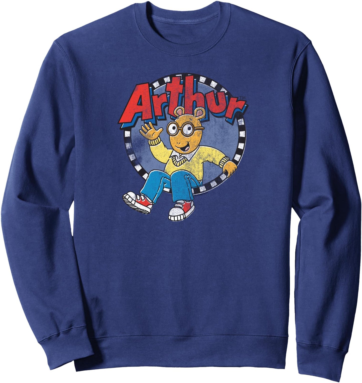 Arthur Distressed Arthur Waving Logo Sweatshirt
