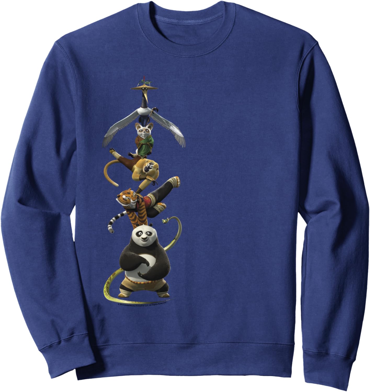 Kung Fu Panda Po And The Furious Five Stack Portrait Sweatshirt