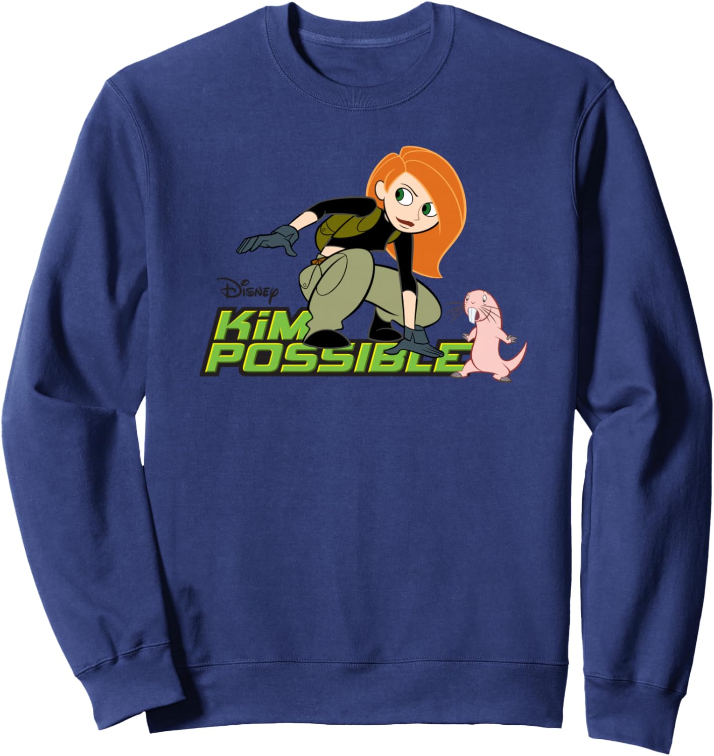 Disney Kim Possible and Rufus Animated Series Logo Sweatshirt