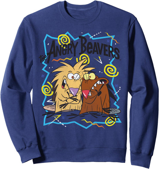 Angry Beavers Characters & 90's Graphics Sweatshirt Sweatshirt