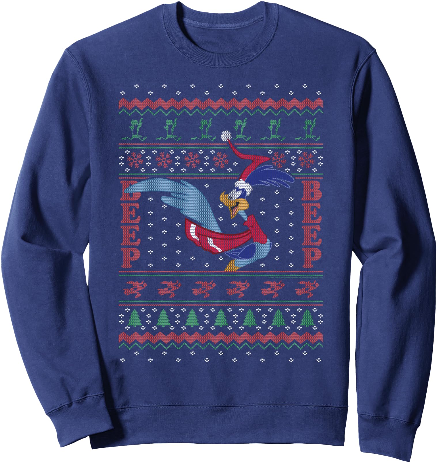 Looney Tunes Christmas Road Runner Ugly Sweater Sweatshirt
