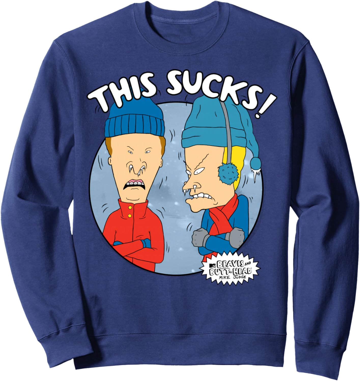 Beavis And Butt-Head This Sucks Frozen Portrait Sweatshirt