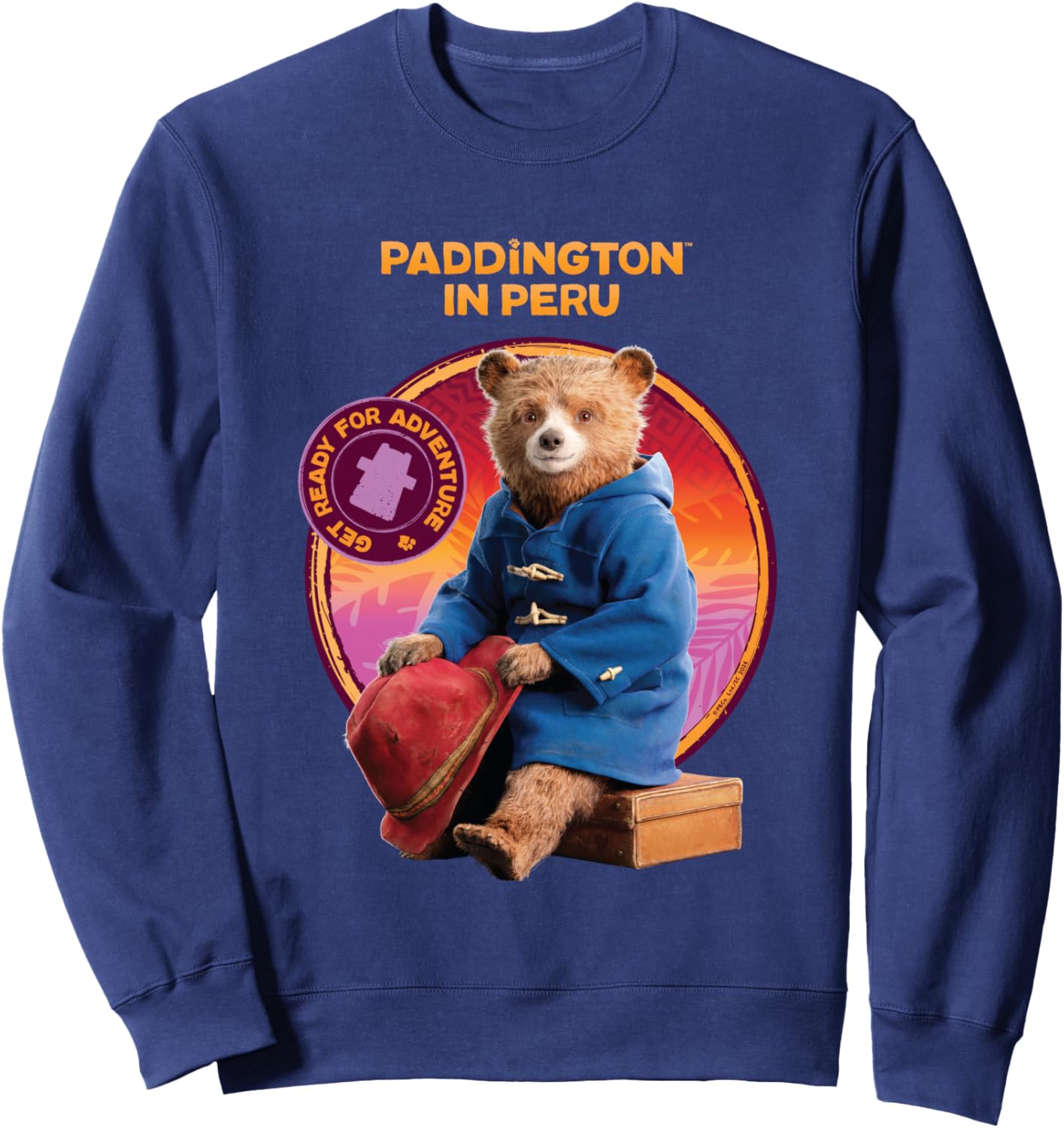 Paddington Bear In Peru Ready For Adventure On Suitcase Sweatshirt