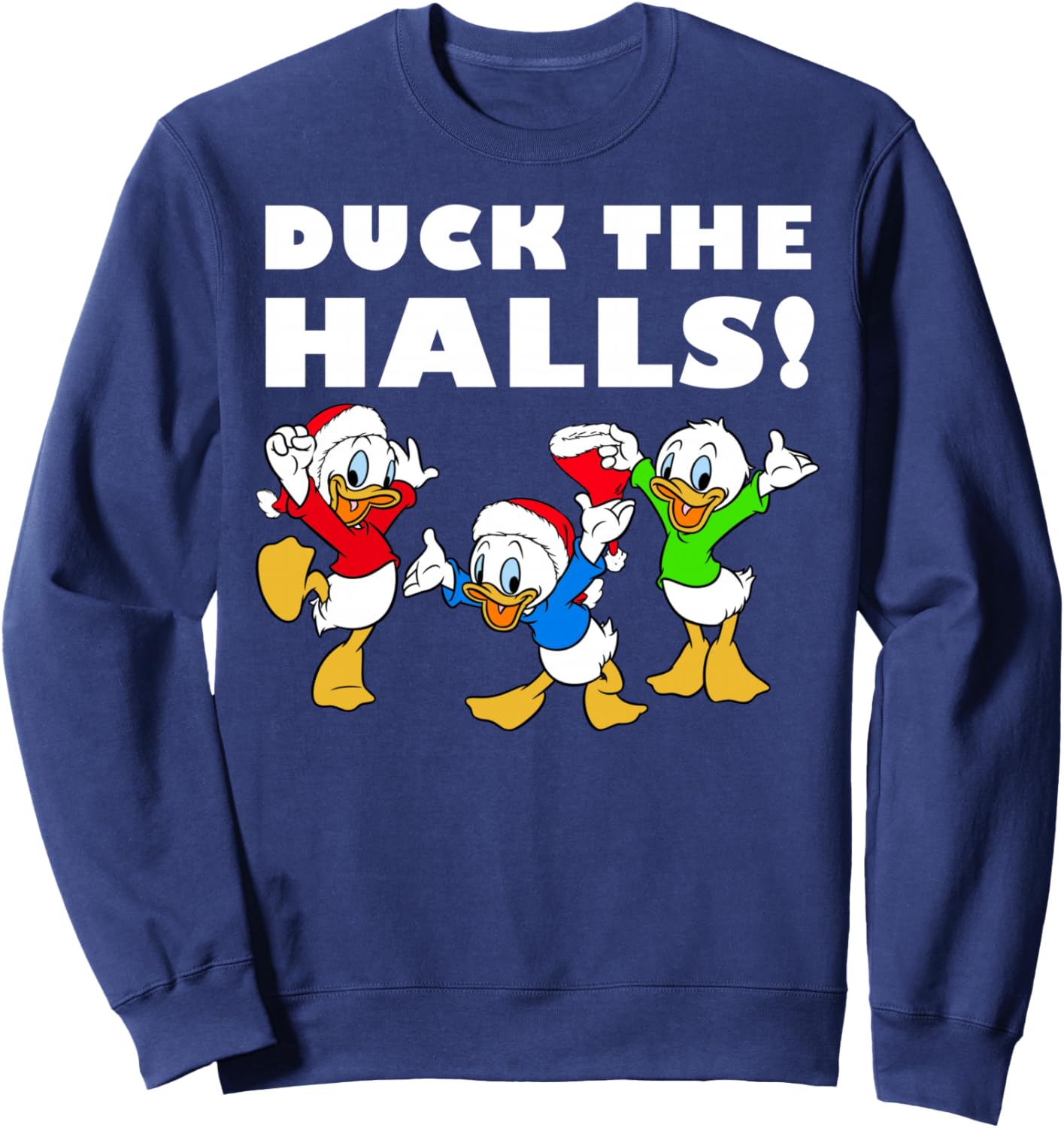 Disney Huey Dewey And Louie Duck The Halls Christmas Sweatshirt