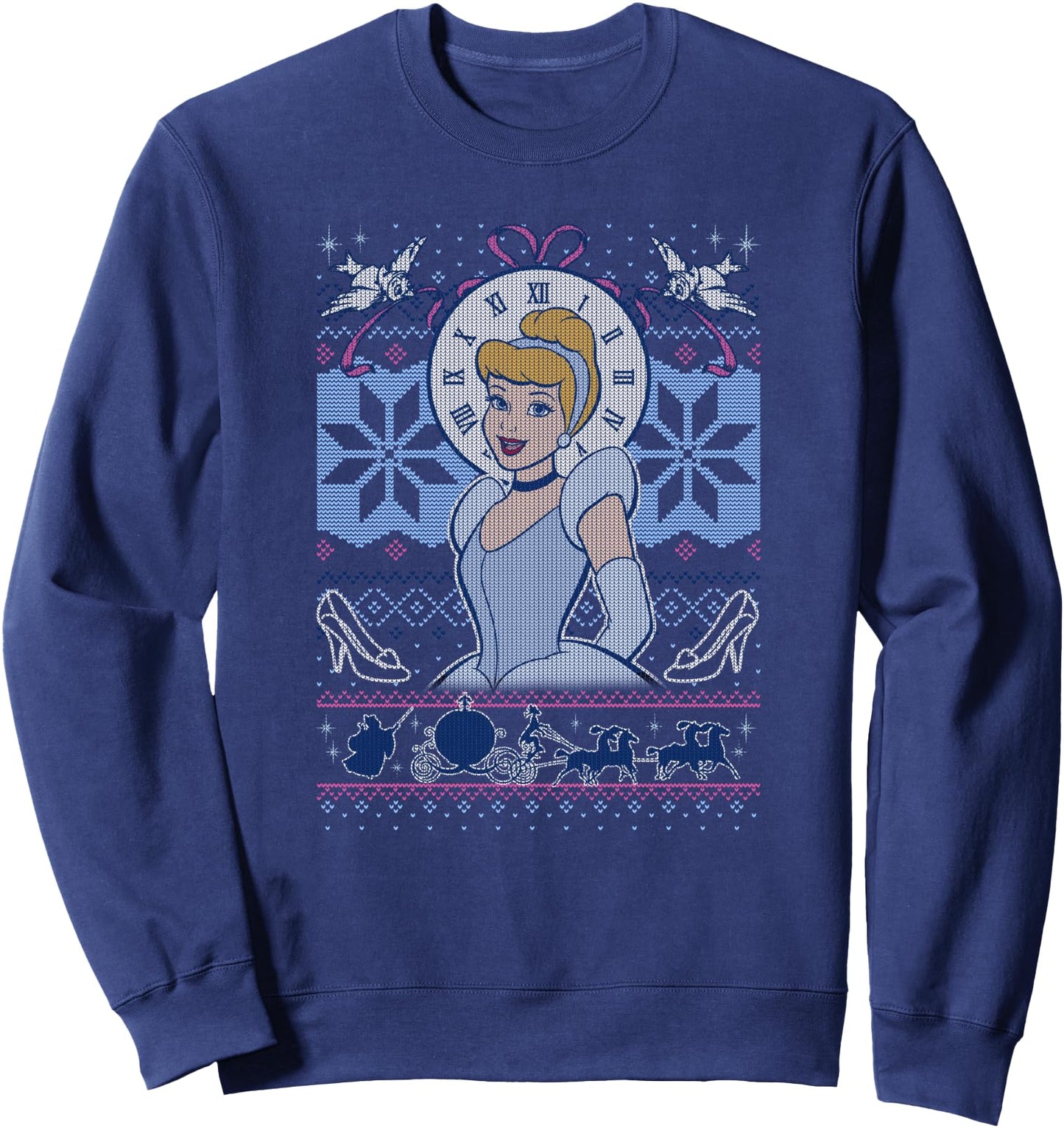 Disney Cinderella Christmas Clock Sweater Sweatshirt