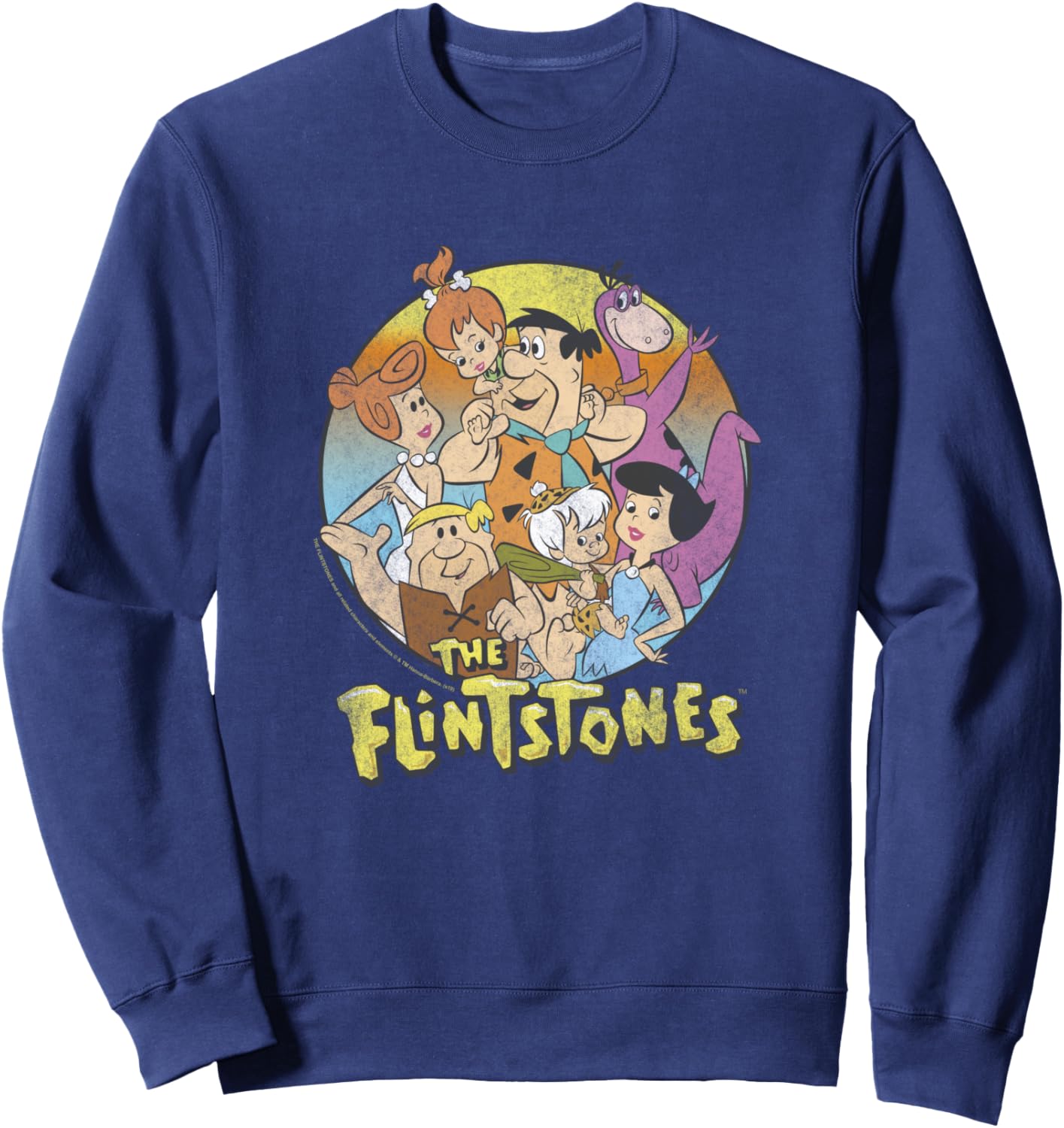 The Flintstones Classic Cartoon Circle Shot Sweatshirt