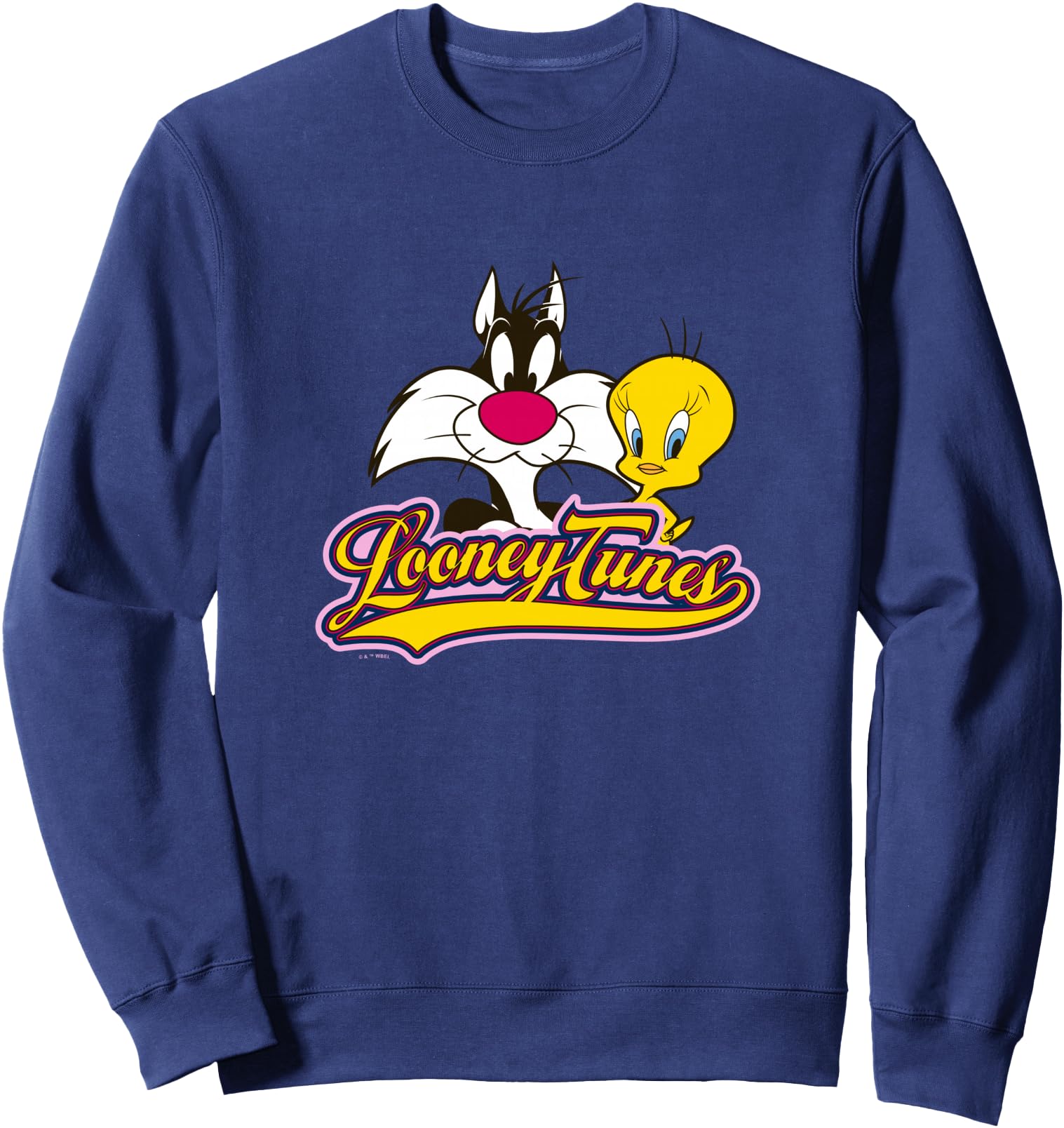 Looney Tunes Sylvester And Tweety Bird Smiling Faces Logo Sweatshirt