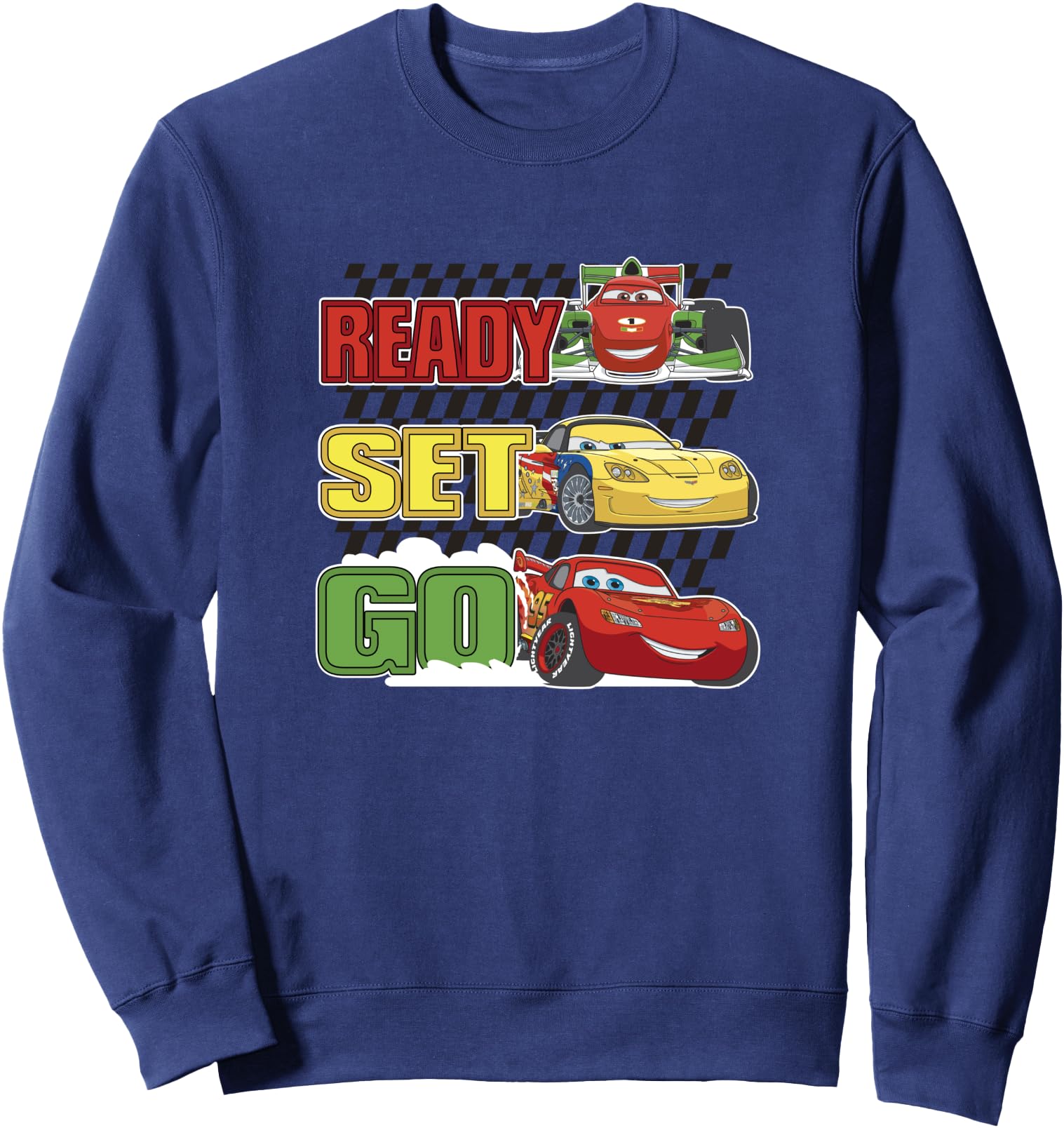 Disney Pixar Cars 2 Ready Set Go Traffic Light Logo Sweatshirt