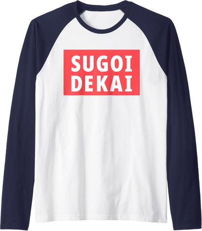 Sugoi Dekai Anime Cosplay Raglan Baseball Tee