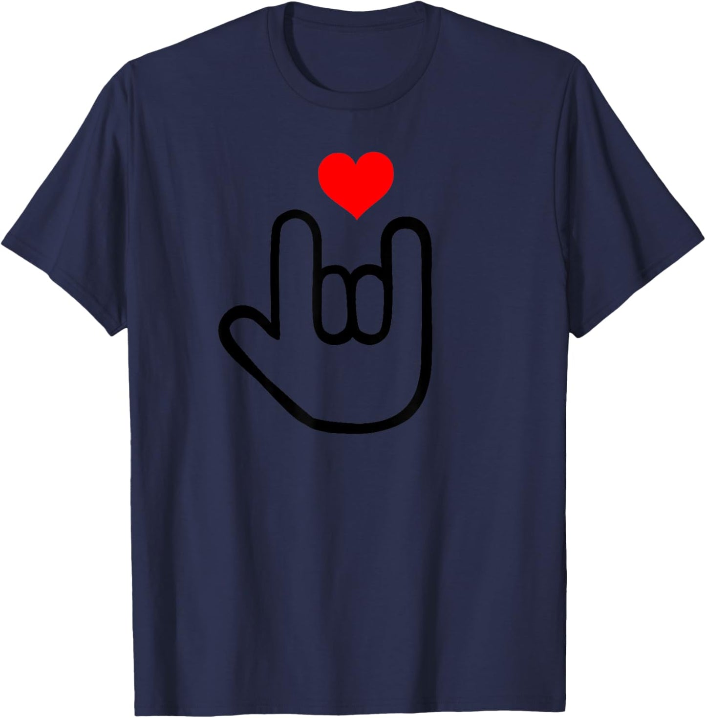 Cartoon ASL I Love You Sign Language