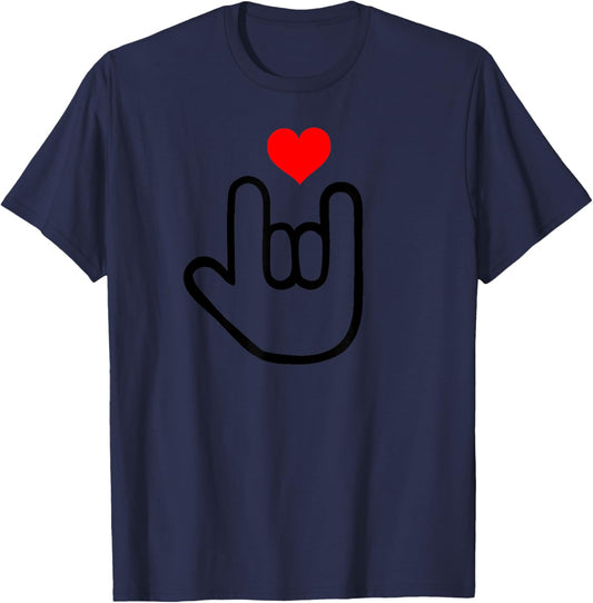 Cartoon ASL I Love You Sign Language