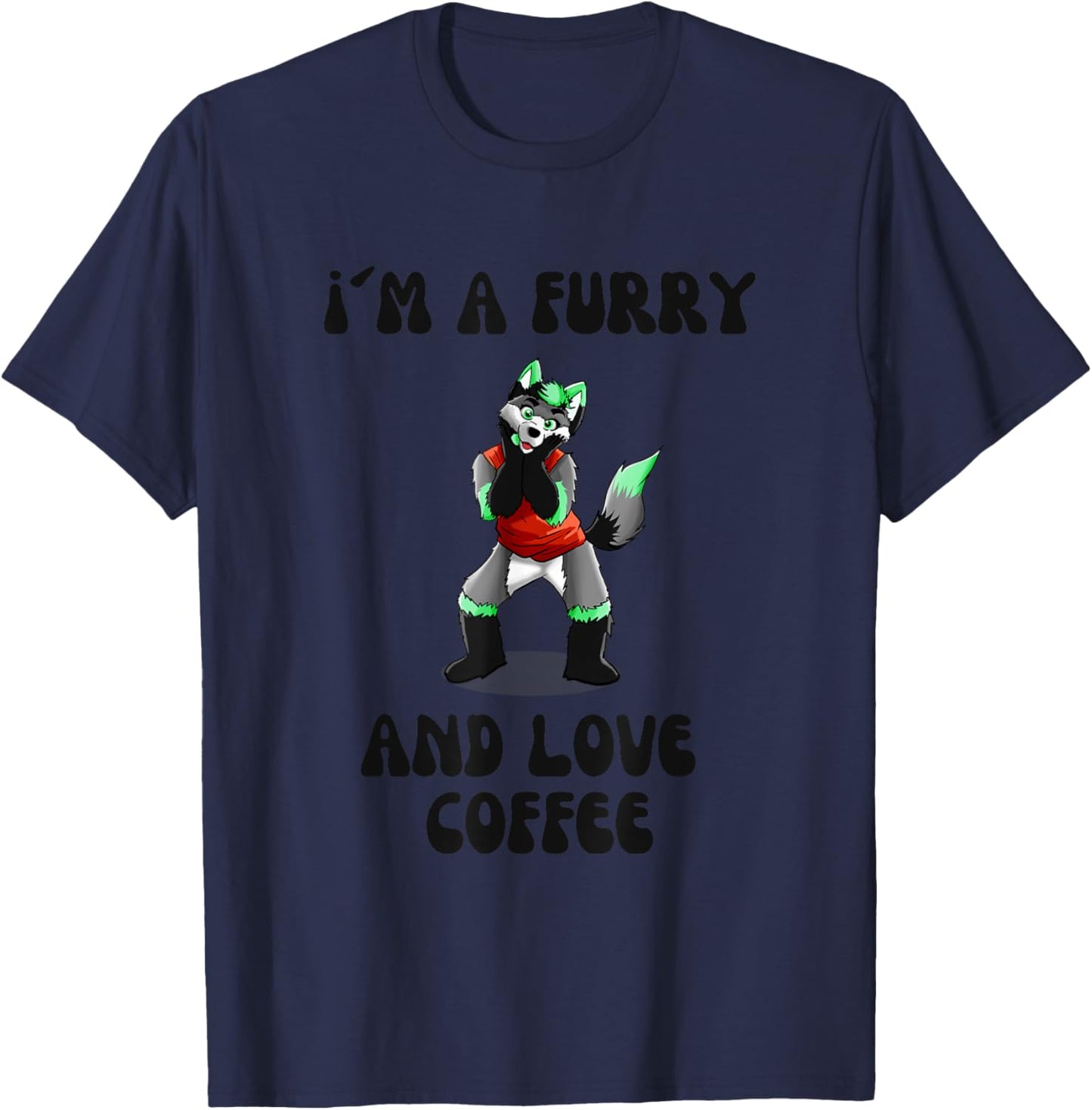 I´m a Furry and Love Coffee Wolf Fox Coffee Anime Comic