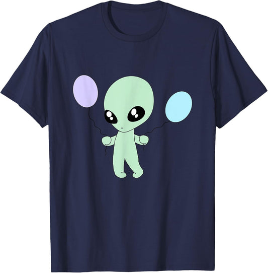 Chibi Alien Shirt Kawaii Pastel Green Man Tee Roswell UFO